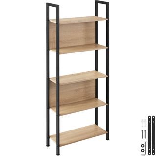 Étagère Style Industriel Protection Antibasculement Incluse Bois Clair