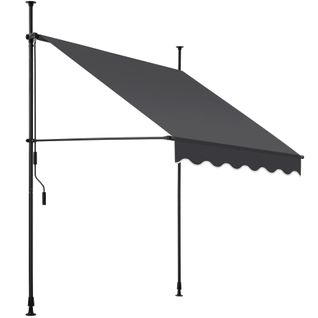Store à Pince Sans Perçage En Polyester 150 X 180 Cm Gris