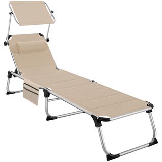 Bain De Soleil Rembourré Et Pliable Beige