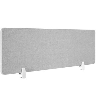 Cloison De Bureau Avec Revêtement En Tissu Polyester  Gris 160 X 40 Cm