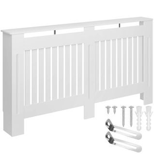 Cache-radiateur Design à Lattes Étagère De Rangement 152,5x19x82cm