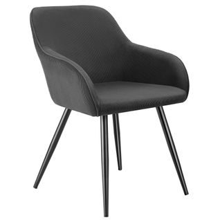 Chaise Élégante Aspect Corde Avec Forme Ergonomique Anthracite/noir