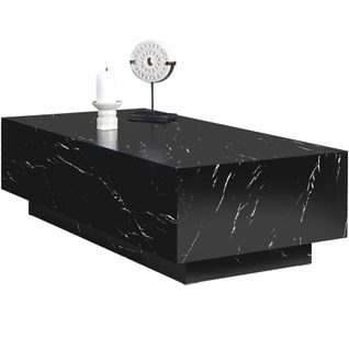 Table Basse En Bois Mdf Sans Montage 120 X 60 X 35 Cm Aspect Marbre