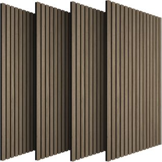 Lot De 4 Panneaux Acoustiques Aspect Bois 60 X 120 X 2,1 Cm Bois Clair