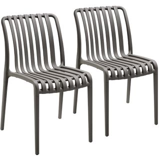 Chaises De Jardin Résistant Aux Intempéries Et Aux Uv Gris Anthracite Ensemble De 2 Pièces