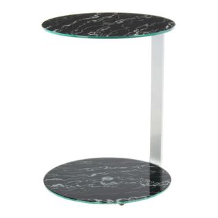 Table D'appoint Design "quentin" 53cm Argent et Noir