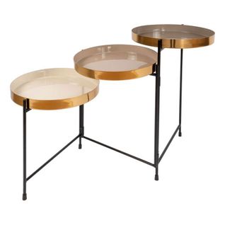 Lot De 3 Tables D'appoint "morrison" 96cm Crème