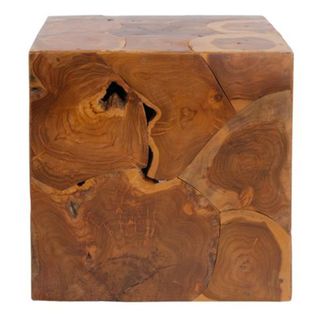 Table D'appoint Carrée "radix" 45cm Naturel Brillant