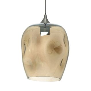 Lampe Suspension Vintage "vicky" 34cm Transparent et Gris