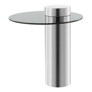 Table D'appoint Design "ontario" 50cm Argent et Gris