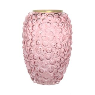 Vase En Verre Soufflé "canba" 25cm Rose