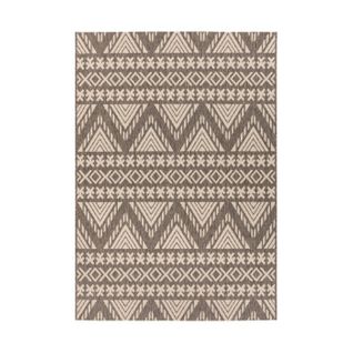 Tapis Ethnique à Poils Plats "splash" Crème 80 X 150 Cm