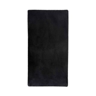 Tapis De Bain Fait à La Main "rabbit" Gris Foncé 70 X 130 Cm