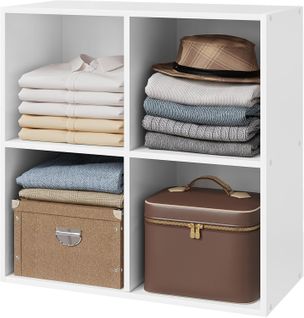 Bibliothèque Armoire. Etagère De Rangement En Mdf. Meuble De Rangement.60x30x60 Cm. Blanc