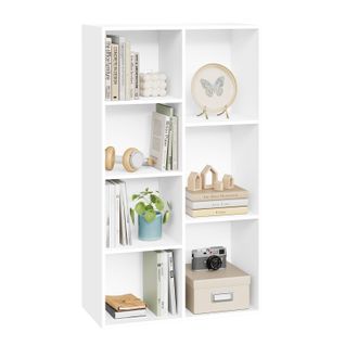 Bibliothèque Armoire. Etagère De Rangement. Meuble De Rangement. 60x30x108cm. Blanc