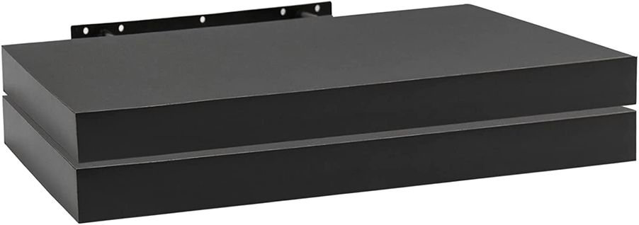 Lot De 2 Étagère Murale. Étagère Suspendue.étagère Flottante En Mdf.80x22.9x3.8cm.‎noir