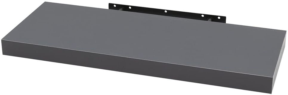 Étagère Murale Cube En Bois Mdf. Étagère Pour Livres-cd-dvd.60x22.9x3.8cm.gris Foncé