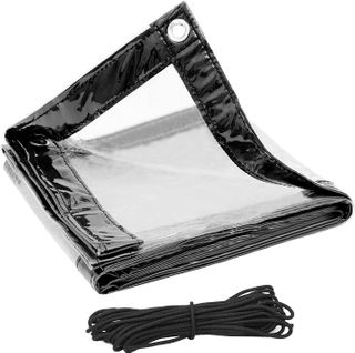 Bâche Transparente Avec Oeillets 3x4 M. Bâche De Protection Imperméable 380g/m² Pvc