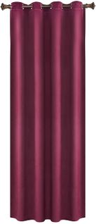 1 Pc Rideau Occultant En Velours Avec Oeillets 140x270cm Bordeaux