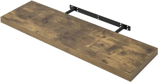 Étagère Murale.étagère Suspendue. Étagère Flottante De CD DVD. 80x23x3.8cm Marron Rustique