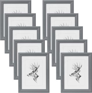 10 Pièces Cadre De Photo En Bois. Artos Style Façade En Verre.21x29.7cm A4.gris