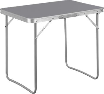Table De Camping.table Pliante En Aluminium Et Mdf.table De Pique-niqu Pliable.70x60x50 Cm. Gris
