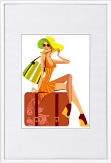 Cadre Photo En Plastique ,50x70cm, Blanc