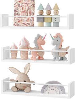 Bibliothèque,étagère Murale Avec 3 Tablettes,étagère,rangement Pour Livres,en Fer Et Mdf,blanc