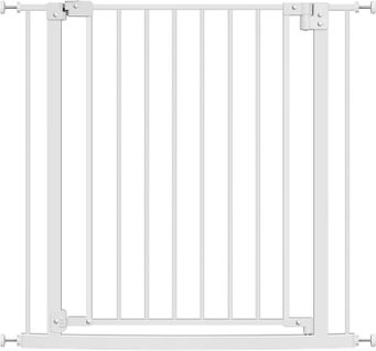 Barrière De Sécurité,porte Et Barrière D'escalier,pour Passage De 75-87cm De Largeur,en Métal,blanc