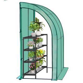 Serre De Jardin Avec Bâche Pe Renforcée Imperméable.serre D'hivernage.200x100x210cm.vert