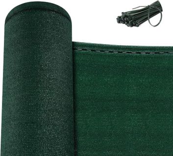 Brise Vue Jardin,clôture Brise Vue,en Pehd 180g/m²,filet Occultant,avec Attaches Câbles,1x6m,vert