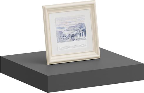 Étagère Murale, Étagère Flottante De Cd, 25x22.9x3.8cm, Gris Foncé
