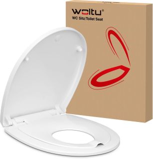 Abattant Wc Familial, Avec Siège Pour Enfant Intégré, Forme En O, Duroplast,pour Adultes Et Enfants