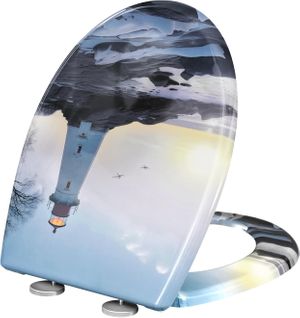 Abattant Wc Avec Frein De Chute, Dégagement Rapide, Charnières Réglables, En Plastique Duroplast