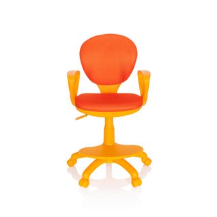 Chaise Pivotante Pour Des Enfants Kid Colour Tissu Orange Accoudoirs Compris
