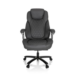 Fauteuil De Bureau XXL Pullmann Simili Gris Mat Avec Accoudoirs (réglables En Hauteur)