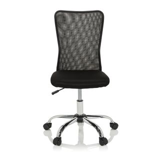 Chaise Pivotante Pour Des Enfants Kiddy Net I Tissu Maille Noir Sans Accoudoirs