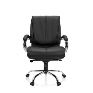 Fauteuil De Bureau XXL H 100 Simili Noir Accoudoirs Compris