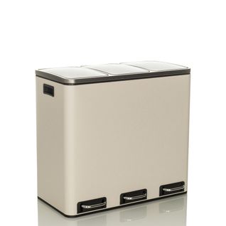 Poubelle Clean 9 Tôle En Acier Beige