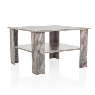 Table Basse Bismo Panneau De Particules Revêtu De Mélamine Gris