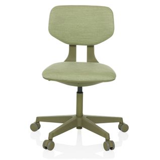 Chaise Pivotante Pour Des Enfants Kid Colore Tissu Vert Sans Accoudoirs