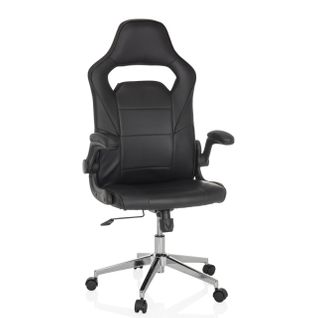 Fauteuil Gamer Game Sport Pro Simili Noir Avec Accoudoirs Rabattables