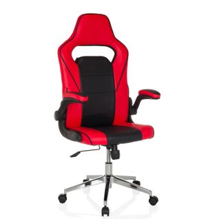 Fauteuil Gamer Game Sport Pro Simili Noir/rouge Avec Accoudoirs Rabattables