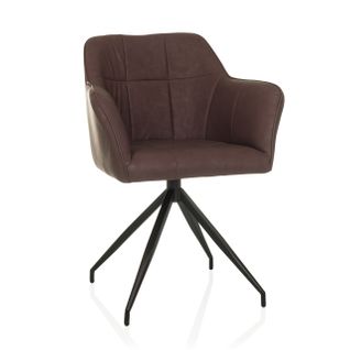 Chaise De Salle à Manger Elverum Spu Simili Marron Foncé