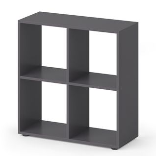 Meuble De Rangement Cube Tetra, Gris, 72.6x72cm