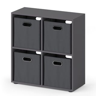 Meuble De Rangement Cube Tetra 37176 Gris 72.6x72cm