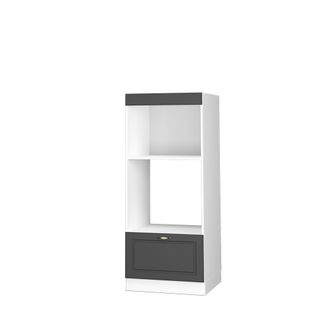 Armoire Micro-ondes Fame-line 38524 Anthrazit-gold Landhaus 60cm Ouvert