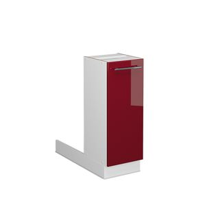 Îlot De Cuisine Fame-line 38541 Rouge Bordeaux Haute Brillance 30cm Sans Pt