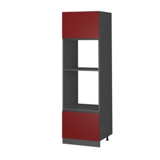 Armoire Micro-ondes R-line 39753 Rouge 60cm J-shape