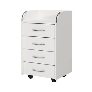 Caisson Roulant Gwendolyn 40310 Blanc 36x40cm Avec 4 Tiroirs
